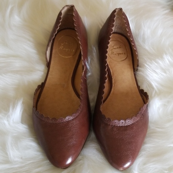 Jack Rogers scalloped leather flats - Picture 2 of 5
